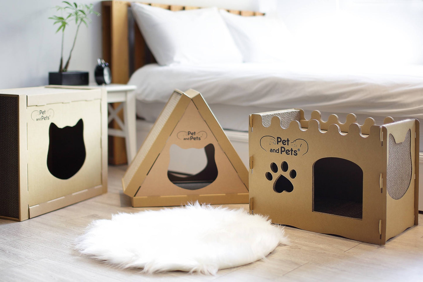 ザ ボックス キャットハウス ペットハウス 爪とぎハウス ベッドハウス 段ボールハウス キャットタワー つめとぎ 猫の爪とぎ ダンボール 高圧縮紙 おもちゃ ベッド ストレス解消 ねこ ネコ 猫 小動物 The Box