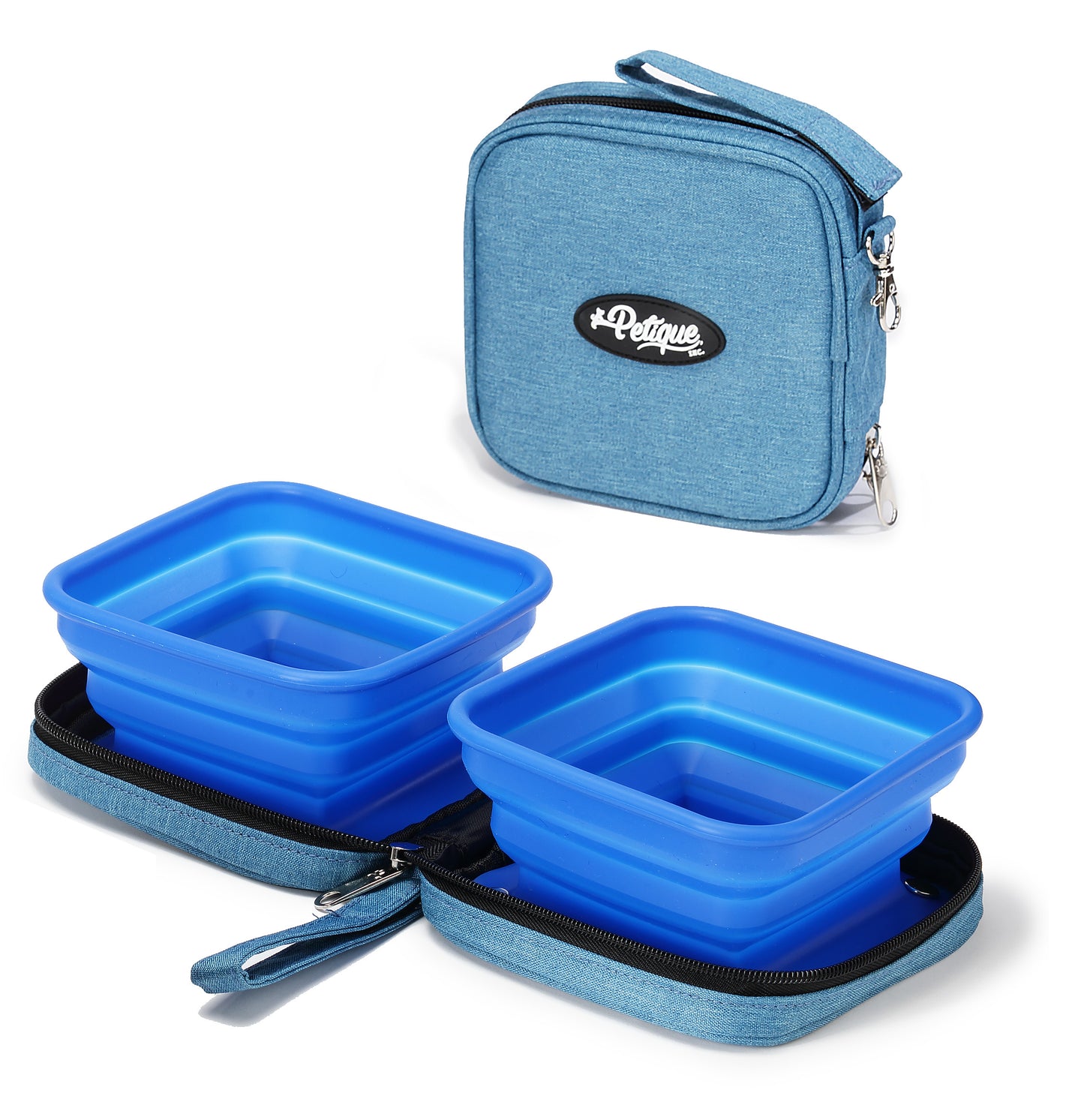 Petique ペティーク ポルタボウル 携帯用 フードボウル 餌入れ 水入れ 折りたたみ 持ち運び コンパクト 700ml 大容量 水分補給 水 食器 水飲み 給水器 シリコンボウル 旅行 お出かけ 散歩 犬 猫 小動物 Portabowl