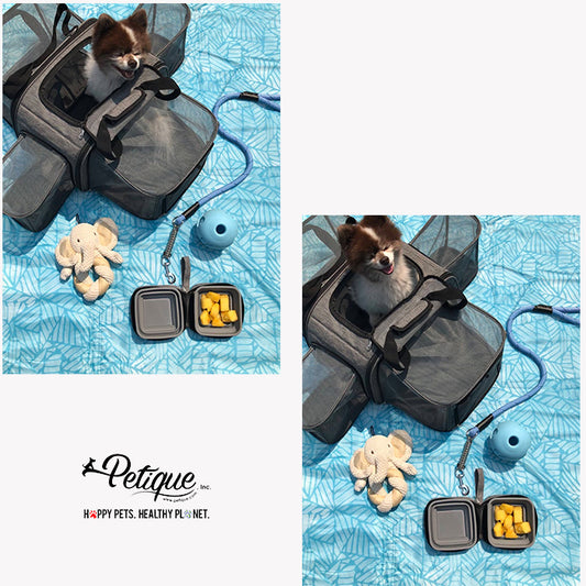 Petique ペティーク ハッピー Happy Camper キャンパー ペットキャリー ペットストローラー3WAY 手提げ 肩掛け 折りたたみ