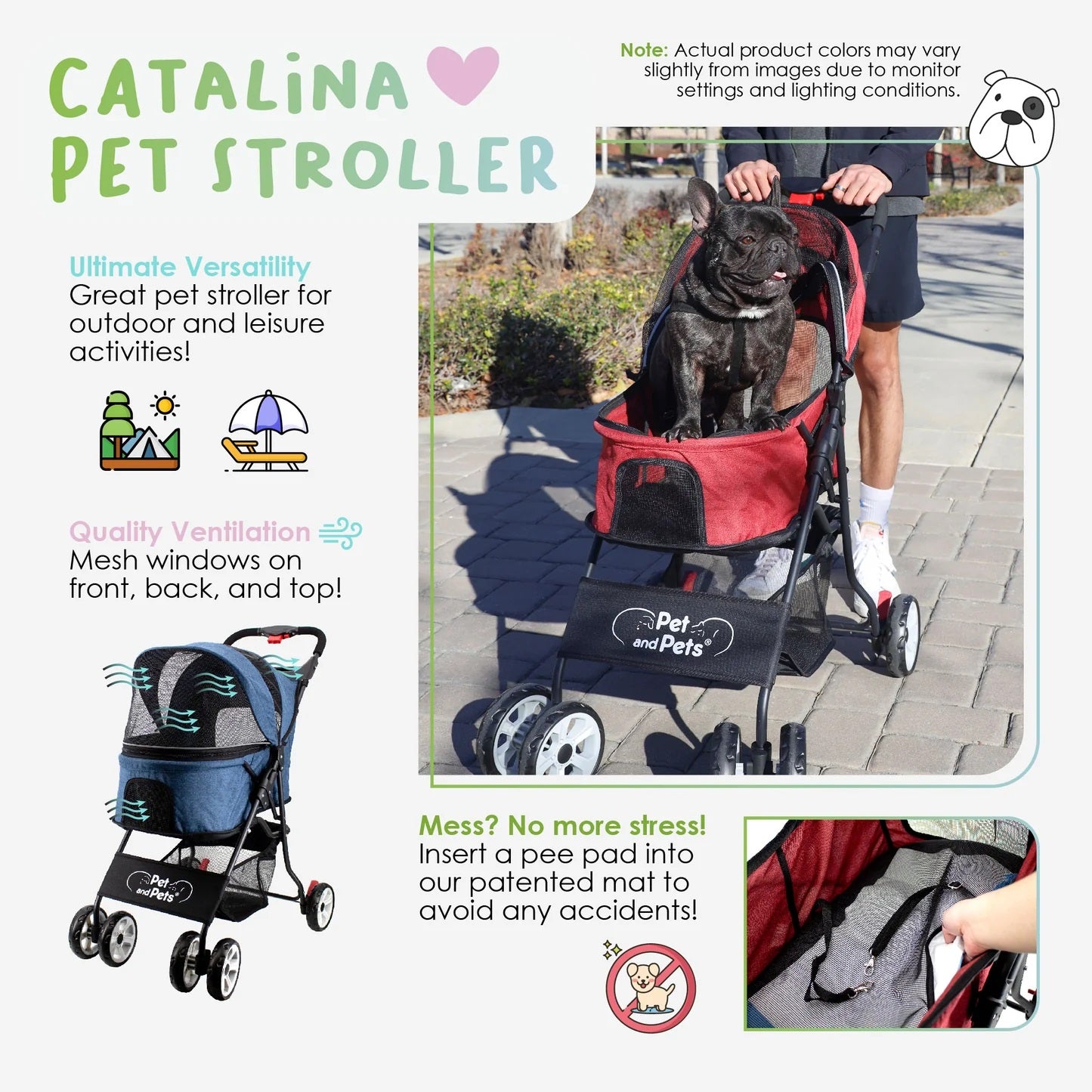 カタリナ ペットストローラー ペットカート ペットキャリー ペットバギー ドッグカート 4輪 折りたたみ 耐荷重20kg 散歩 介護 通院 お散歩 おでかけ 小型犬 中型犬 老犬 小型猫 中型猫 大型猫 老猫 犬 いぬ イヌ 猫 ねこ ネコ 小動物 Catalina