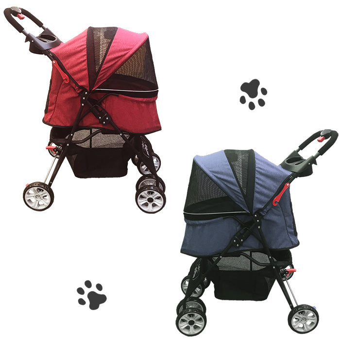 Pet and Pets ペットアンドペッツ   Pebble ペブル ペットカート 4輪 折りたたみ 収納カゴ付き 軽量 安全装置付き