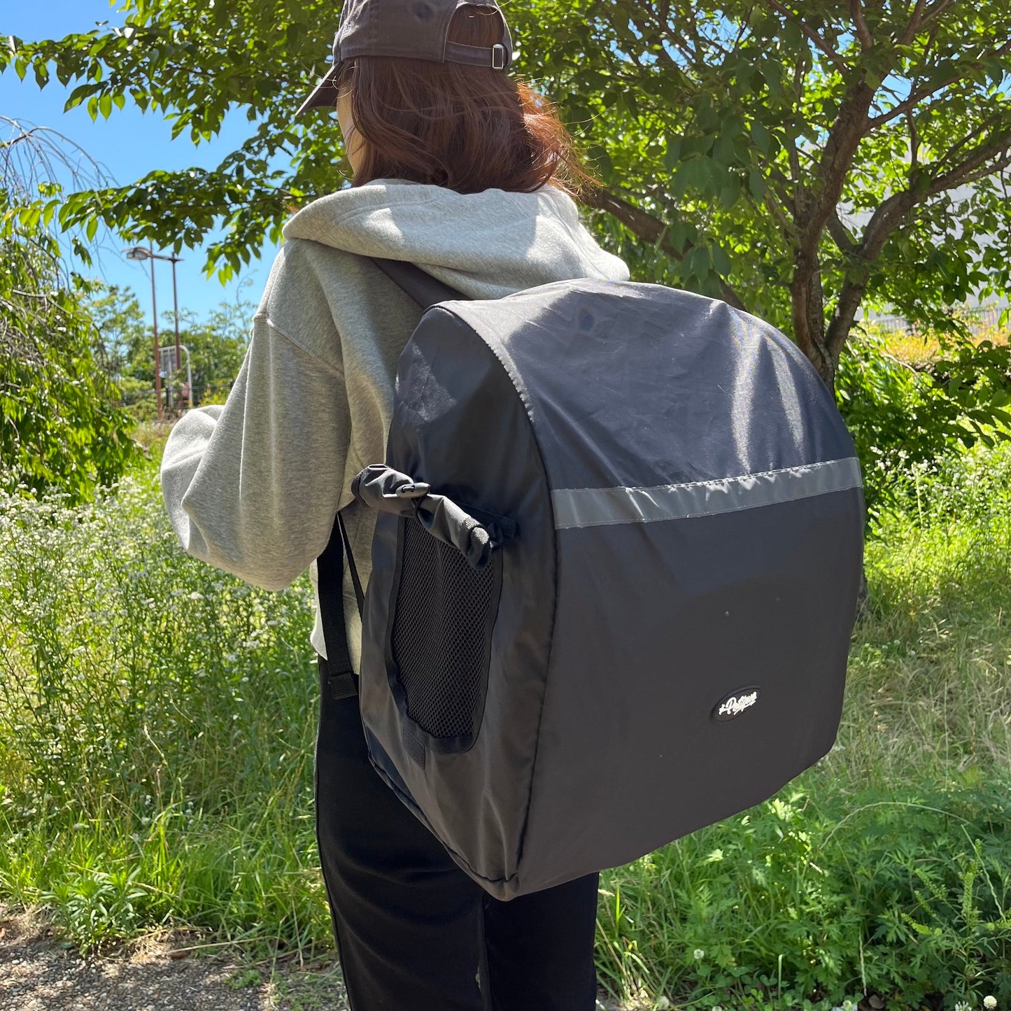 Petique ペティーク バックパッカー専用 レインカバー 防雨 防風 防寒 雨よけ 風よけ お散歩 お出かけ 旅行 通院 介護 犬 猫 小動物 米ブランド