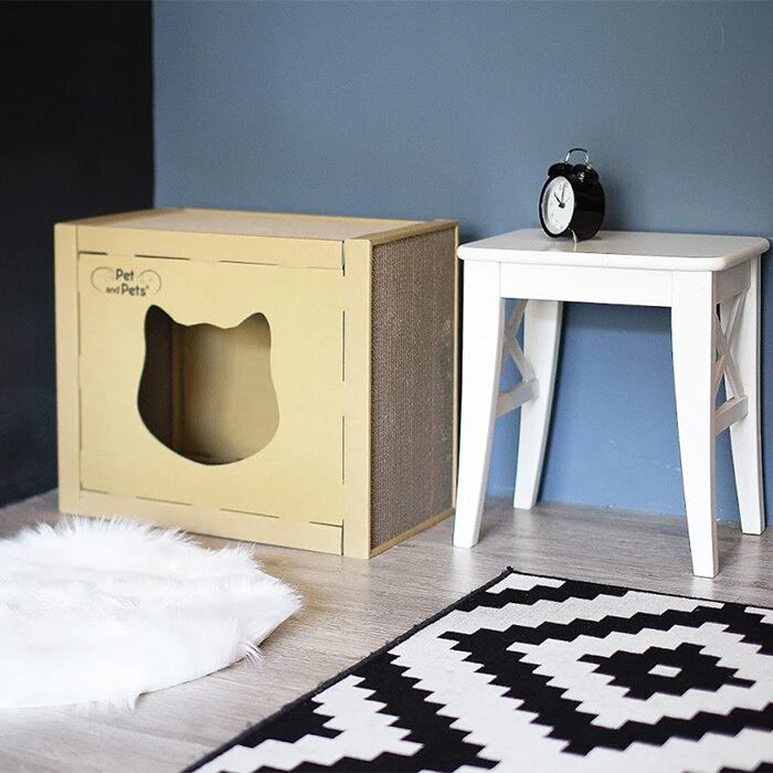 ザ ボックス キャットハウス ペットハウス 爪とぎハウス ベッドハウス 段ボールハウス キャットタワー つめとぎ 猫の爪とぎ ダンボール 高圧縮紙 おもちゃ ベッド ストレス解消 ねこ ネコ 猫 小動物 The Box
