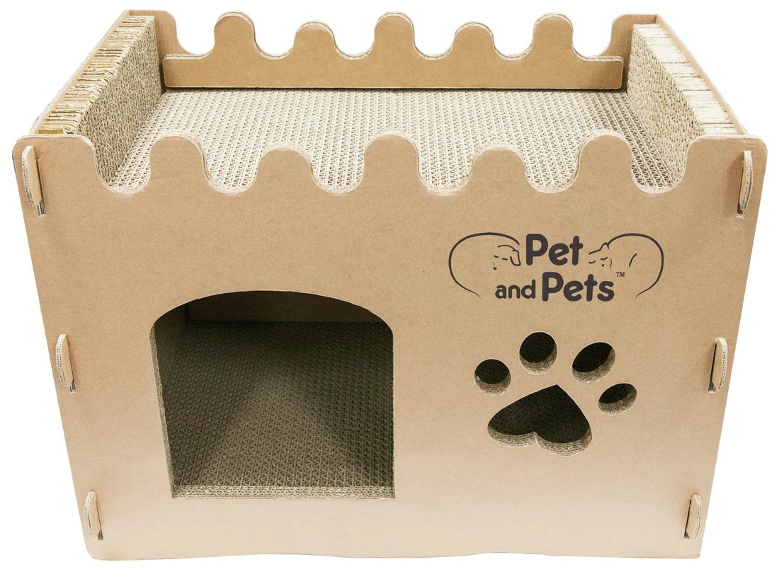 バンガロー キャットハウス キャットタワー ペットハウス 爪とぎハウス ベッドハウス 段ボールハウス つめとぎ ダンボール 高圧縮紙 おもちゃ 猫のおもちゃ 猫の爪とぎ ベッド ねこ ネコ 猫 小動物 Bungalow