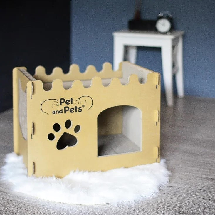 バンガロー キャットハウス キャットタワー ペットハウス 爪とぎハウス ベッドハウス 段ボールハウス つめとぎ ダンボール 高圧縮紙 おもちゃ 猫のおもちゃ 猫の爪とぎ ベッド ねこ ネコ 猫 小動物 Bungalow