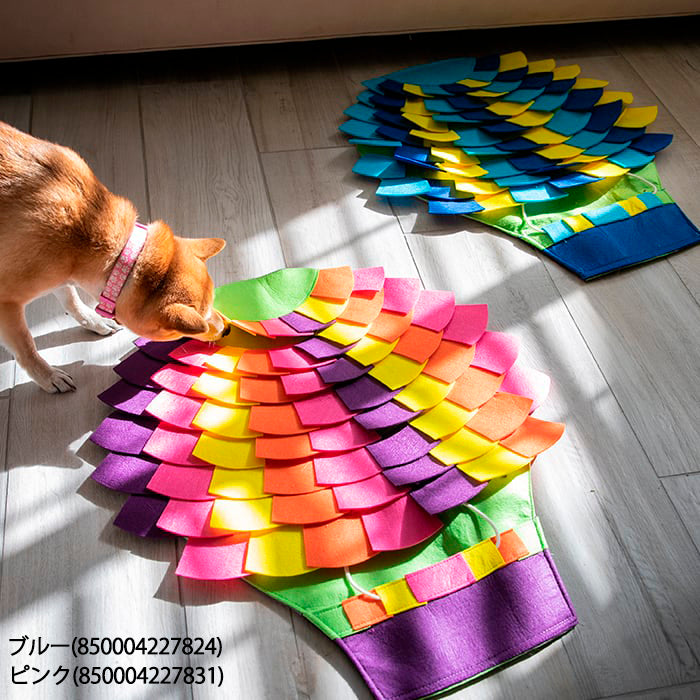 Petique ノーズワークマット スナッフルマット パズルパッド 知育玩具 知育トイ おもちゃ ゲーム 訓練 運動 ストレス解消 子犬 成犬 老犬 小型犬 中型犬 大型犬 犬 猫 Snuffle Mat