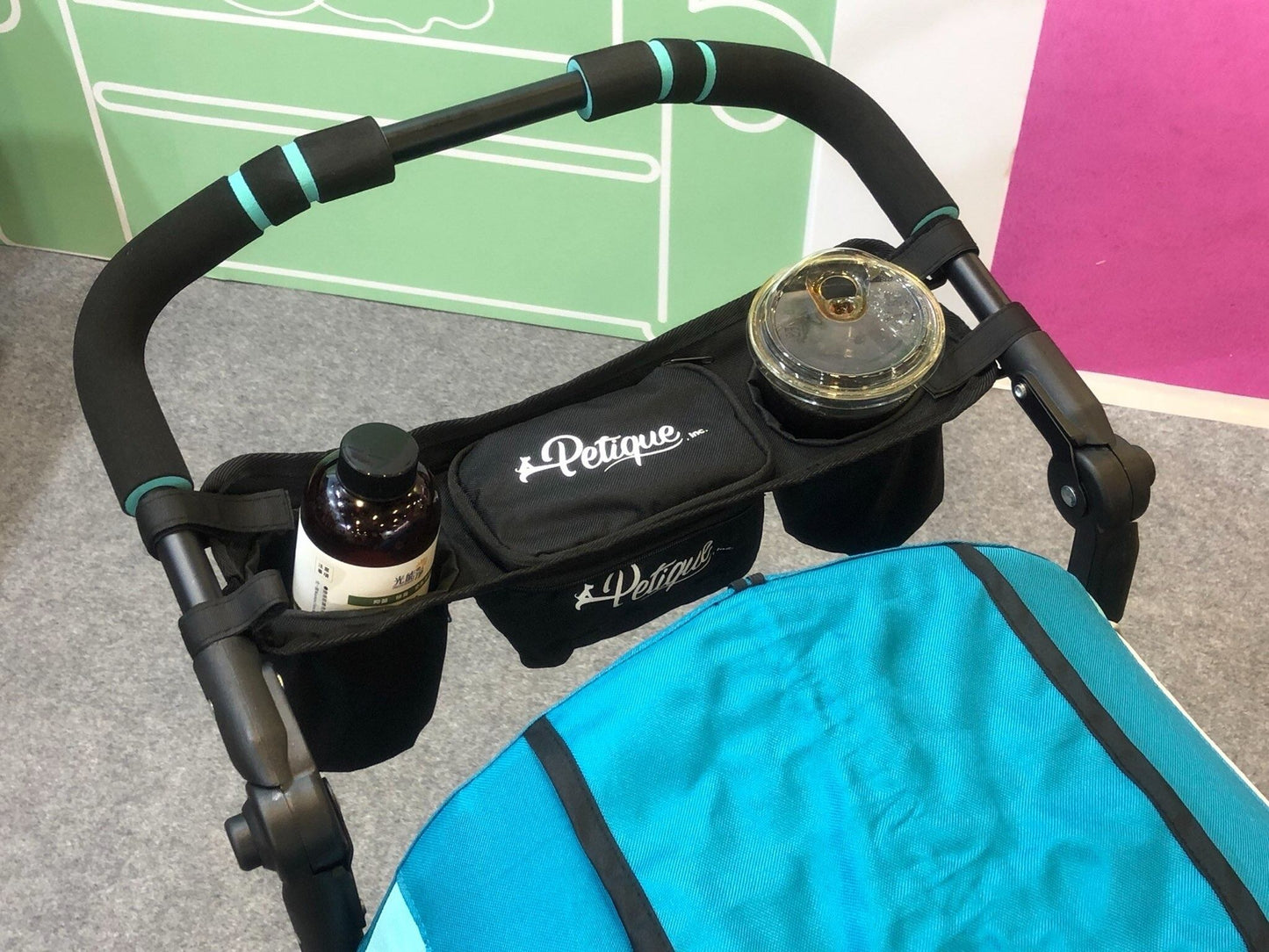 Petique ペティーク ポータブル ストローラー オーガナイザー 汎用品 カップホルダー ドリンクホルダー Portable Stroller Organizer