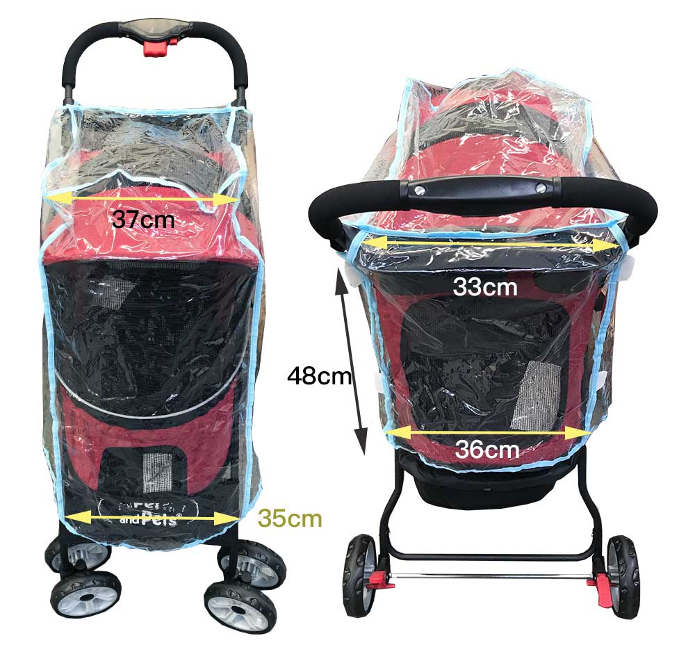 Petique ペティーク ペットストローラー専用 レインカバー 小カート専用 防雨 防風 防寒 雨よけ 風よけ お散歩 お出かけ 旅行 通院 介護 犬 猫 小動物 米ブランド ペットアンドペッツ Pet and Pets